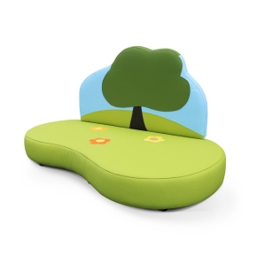 Kindersofa Baum - natur-Sofa mit Baum & Wiese für Kindergarten