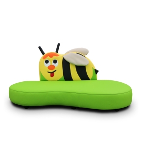 Kindersofa Biene - niedriges Bienen-Sofa für Krippe & Kita