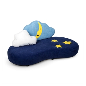 Kindersofa Mond - niedriges Kuschelsofa für Krippe & Kita