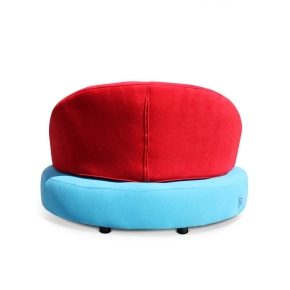 Kindersofa Regenbogen - niedriges Kuschelsofa für Krippe & Kita