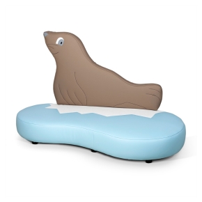 Kindersofa Robbe - niedriges Meeres-Sofa für Krippe & Kita