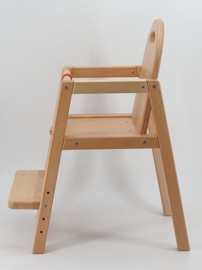Krippenhochstuhl Henry mit FIlz- oder Kunststoffgleiter, für Tischhöhe 58 oder 59 cm, inkl. Sicherheitsgurt