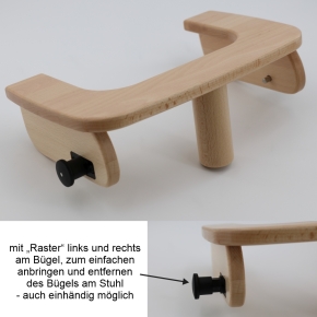 Krippenstuhl mit integrierter Fußbank für Tischhöhe 58 / 59 cm