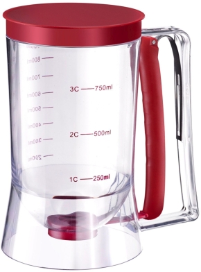 Teigportionierer, 900 ml, rot/transparent