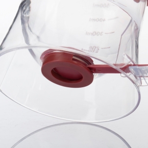 Teigportionierer, 900 ml, rot/transparent
