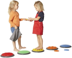 Gonge Taktile Scheiben, Set 1 inkl. Stoffbeutel und Augenbinde