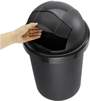 Kunststoff-Eimer Rollbob, 30 Liter, Ø 35,5 × H 59,5 cm, schwarz