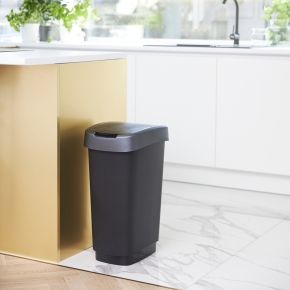 Schwingeimer TWIST, Kunststoff, 25 Liter, L/B/H 33,3 x 25,5 x 47,6 cm, Deckel Anthrazit