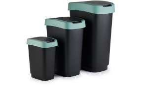 Schwingeimer TWIST, Kunststoff, 25 Liter, L/B/H 33,3 x 25,5 x 47,6 cm, Deckel Anthrazit