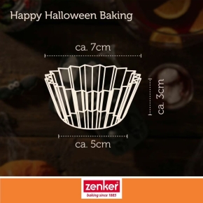 Muffin Papierbackförmchen Halloween, 50 Stk., Ø 50/70x30 mm