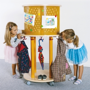 Ovaler Taschenkreisel mit Informationswand, 90 x 140 x 70 cm (BxHxT)