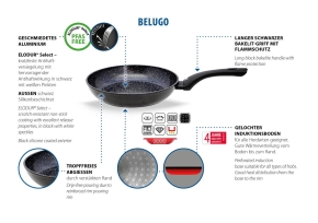 Pfanne ELO Pure Belugo mit ELODUR® Select Antihaftversiegelung, Aluminium, ØxH 28 x 5,1 cm Pfanne ELO Pure Belugo mit ELODUR® Select Antihaftversiegelung, Aluminium, ØxH 28 x 5,1 cm