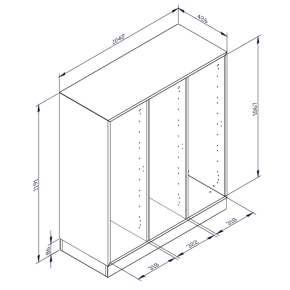 qickly® Regal, 3 Ordnerhöhen, 12 kleine ErgoTray-Boxen - B/H/T: 104,2×110,5×42,6 cm