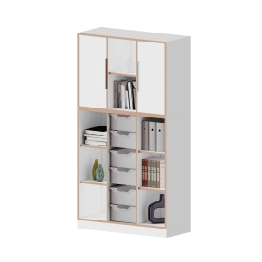 qickly® Schrank, 5 Ordnerhöhen, 2 Türen, 6 große ErgoTray-Boxen - B/H/T: 104,2×176×42,6 cm