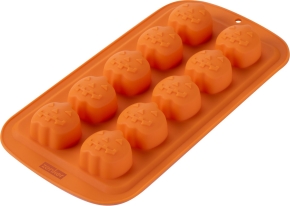 Schoko-/Eiswürfelform Mini-Kürbis aus Silikon, L/B/H 215 x 110 x 19 mm