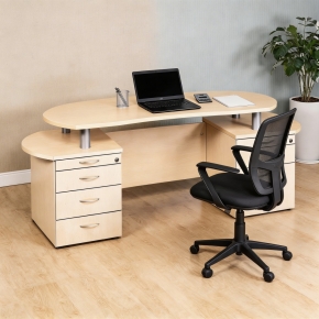 Schreibtisch BOSS mit zwei Unterbauten, 200 x 75 x 80 cm