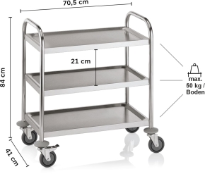 Spar-Set Servierwagen Kindergartengröße + Abräumbehälter