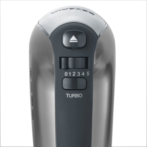 Severin Handmixer, 400 W, mit Soft-Touch Griff, grau-metallic / schwarz