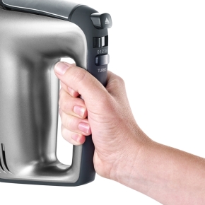 Severin Handmixer, 400 W, mit Soft-Touch Griff, grau-metallic / schwarz