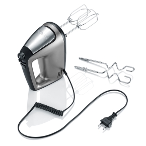 Severin Handmixer, 400 W, mit Soft-Touch Griff, grau-metallic / schwarz