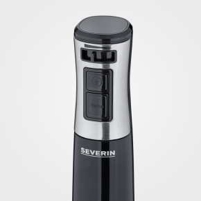 Severin Stabmixer, 600 W, schwarz/edelstahlgebürstet
