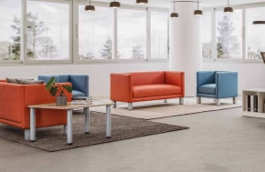 SIT!Box Kunstlederbezug - 2er Sofa mit Armlehne, B/H/T: 123x71x68 cm, Sitzhöhe: 44 cm