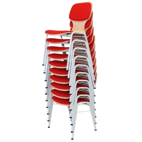 Stuhl 14, mit Sitz- und Rückenpolster