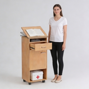 Stehpult mit höhenverstellbarer Ablageplatte in vier Versionen