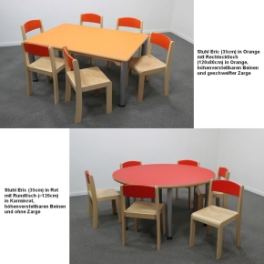 Stuhl ERIC mit farbiger Rückenlehne