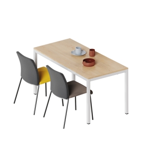 Tischserie FLEXIBEL Rechtecktisch, mit Rund- oder Quadratrohrgestell, Tischhöhe 72 cm