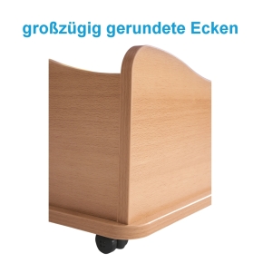 Wellenspiele- und Bücherkiste mit 4 oder 6 Fächern